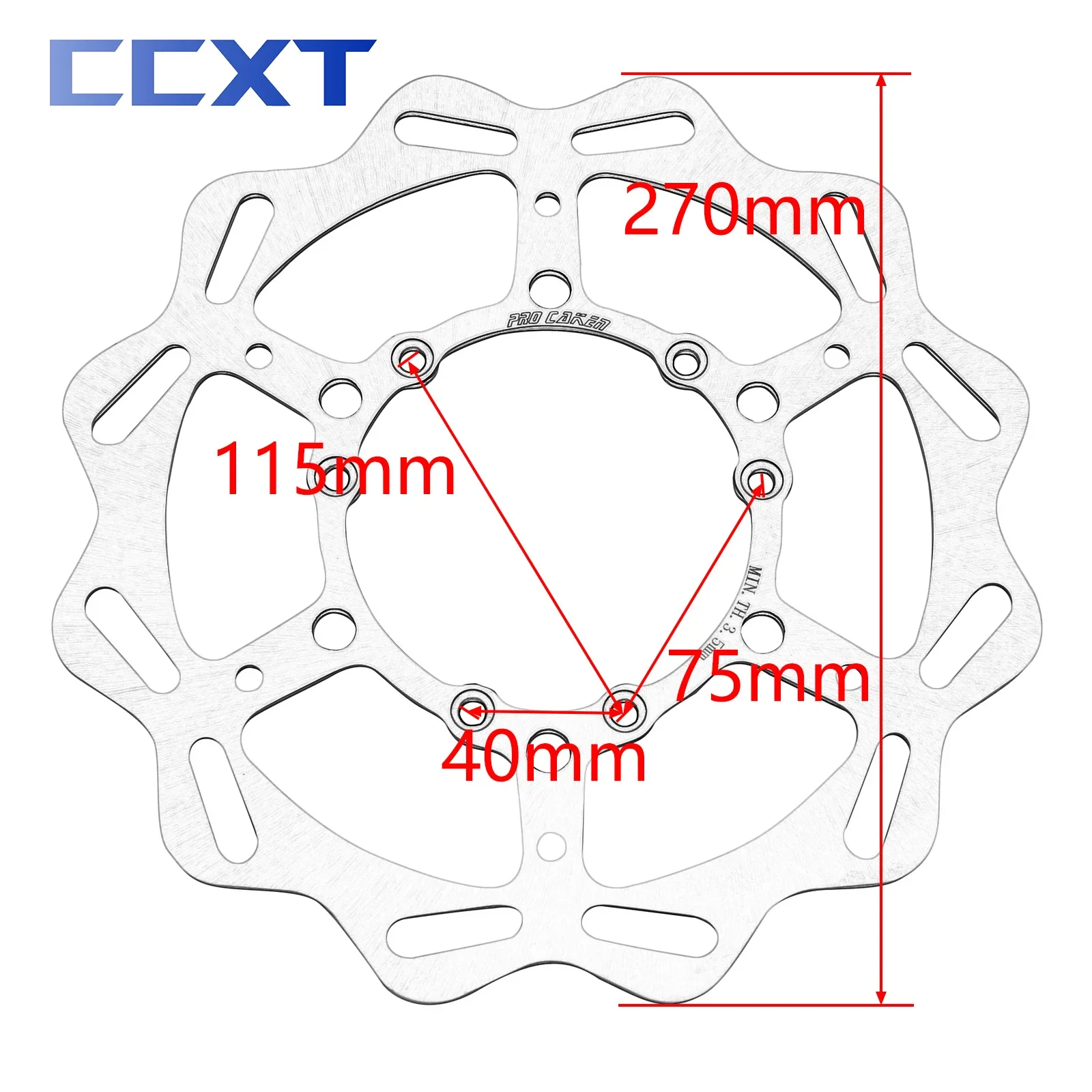 Moto 240mm 260mm 270mm disco freno anteriore posteriore rotore per Honda CR 250R 250R 125R 125R CRF 450R 250R 450X 250X parte universale