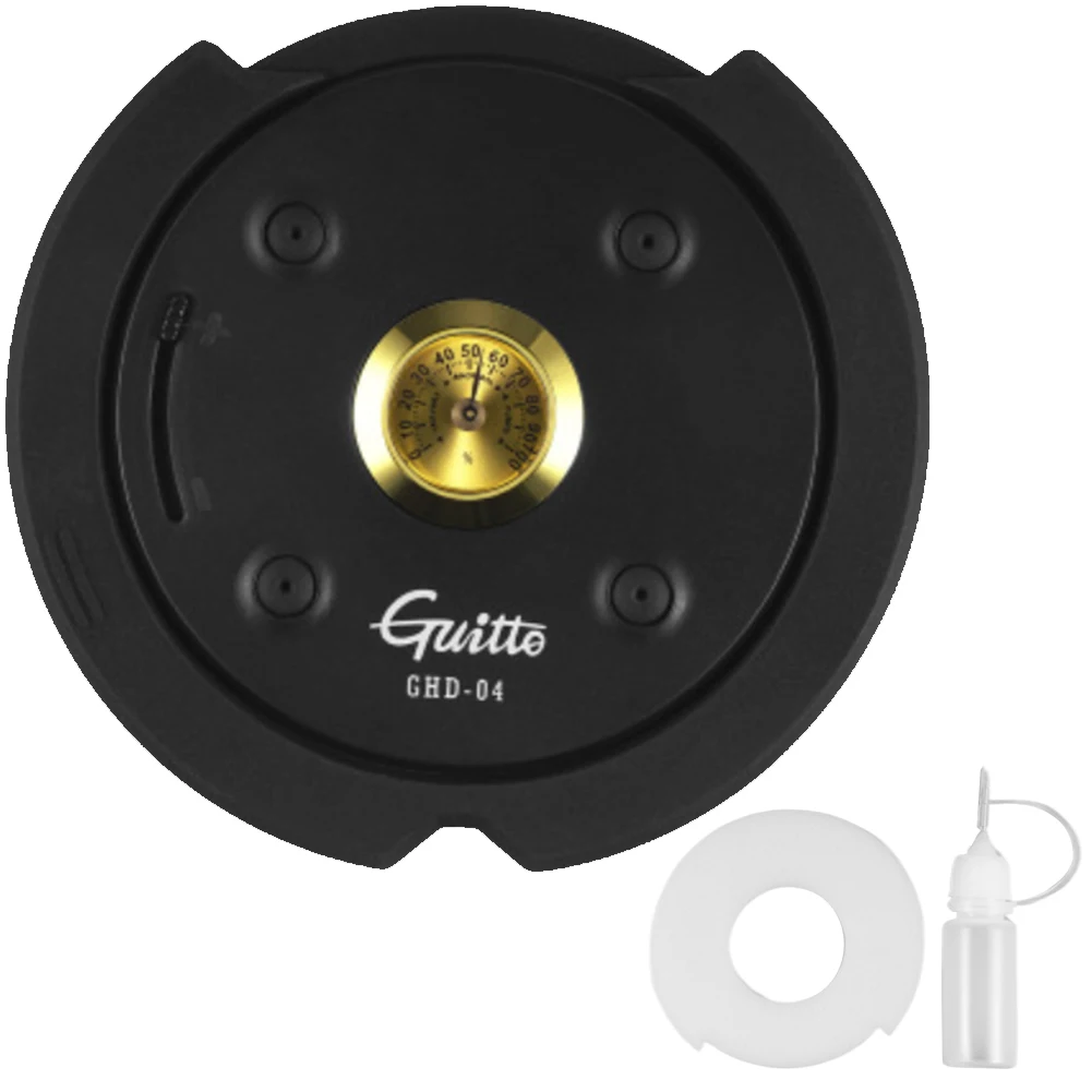 مرطب الجيتار الصوتي غطاء فتحة الصوت الصوتية مع مقياس رطوبة الجيتار ومرطب الجيتار الشعبي للعناية بالجيتار والصيانة