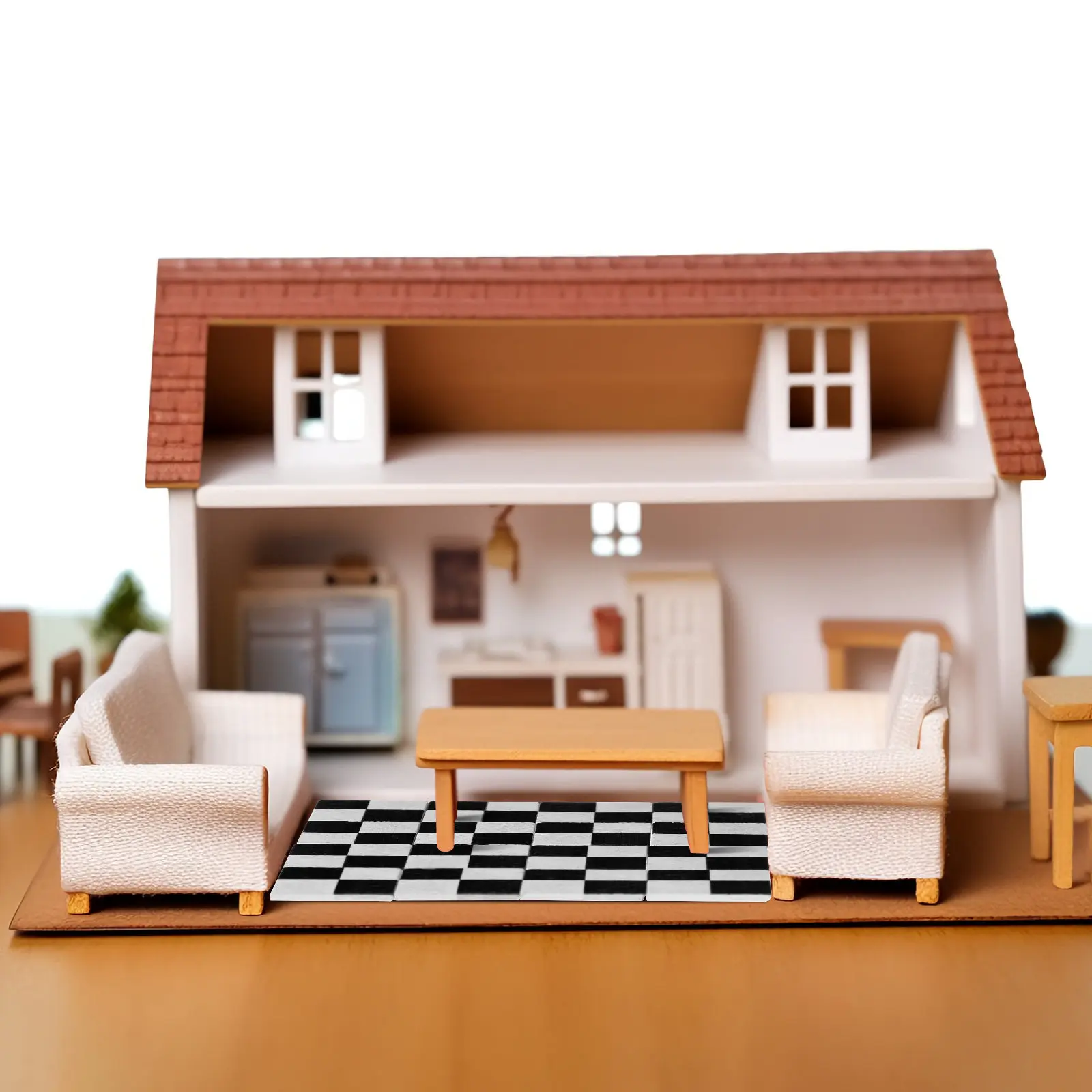 

18Pcs Mini House Wooden Floorboards High-Grade Wood Small Floorboards Creative Miniature Flooring Decorations Lightweight Mini