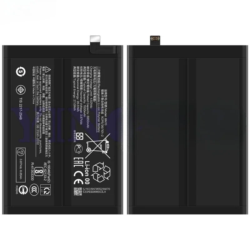 BN70 for Xiaomi Poco M7 4G/Redmi 15 5G/15 4G Phone Battery High Quality High Capacity Replacement Bateria Grade A Cell with Tool