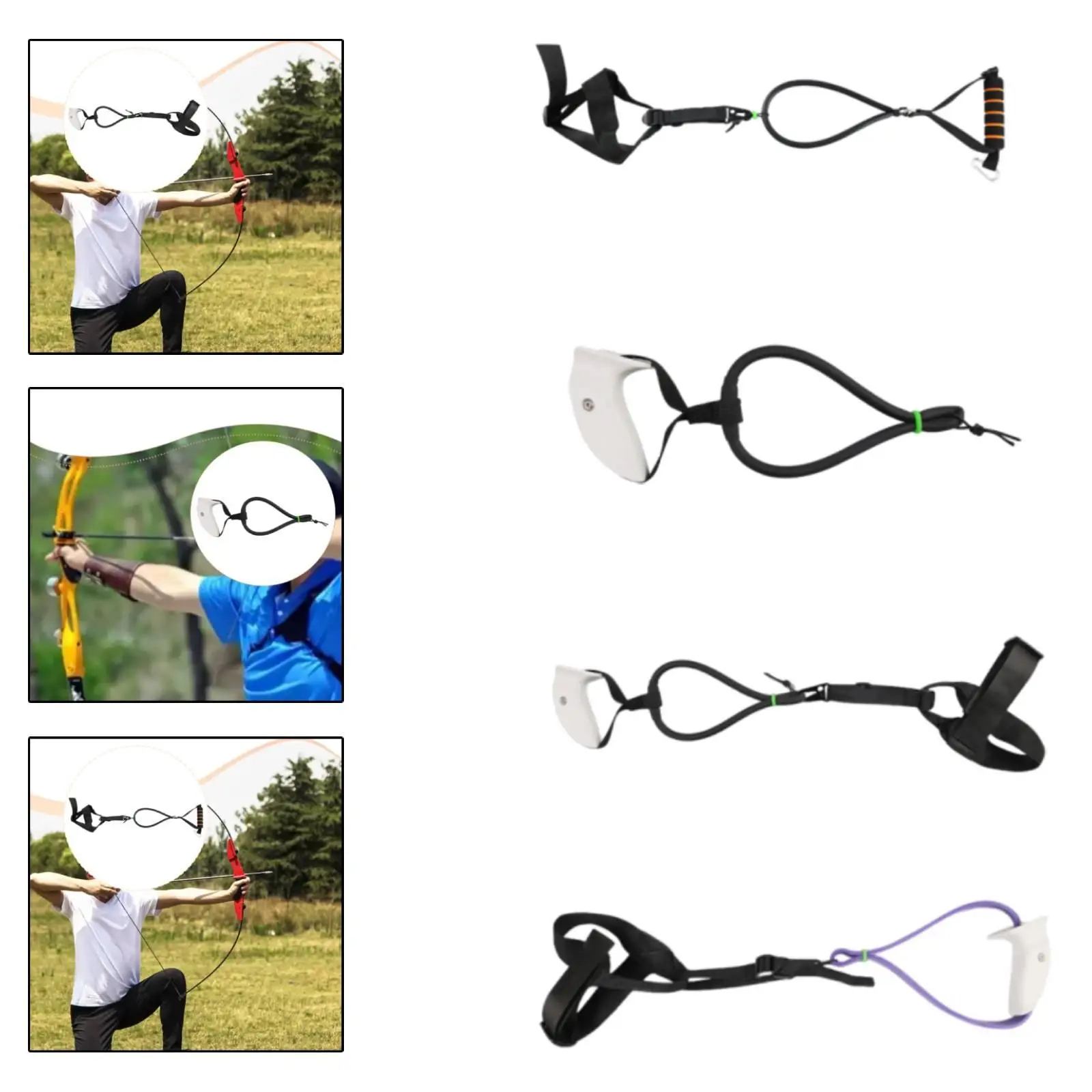Adjustable Resistance Archery Band Durable Nylon Arm Exerciser Tool for Bow Accessories Archery Set