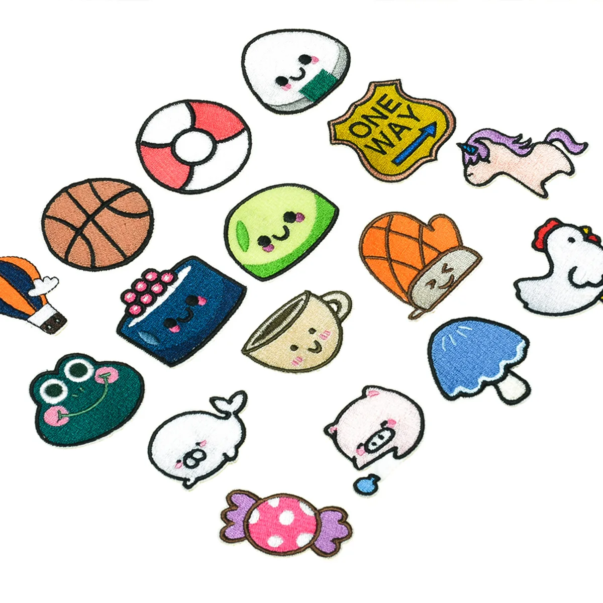 Cartoon Embroidered Patches for Clothing Thermoadhesive Patches on Clothes Stickers Iron on Patches Animal Stripes Diy Appliques