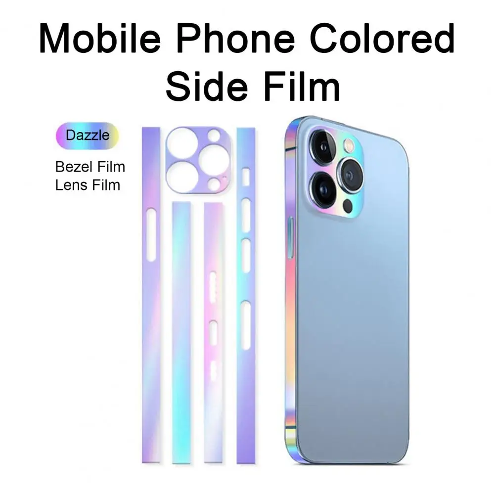 1 Set Phone Frame Film  Thin Mobile Phone Rear Camera Lens Film  Self-Adhesive Phone Side Film