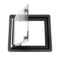 900x500mm RV Push Window ABS Frame Electrostatic Spraying RV Ventilation Window For Campers Caravan Trailer