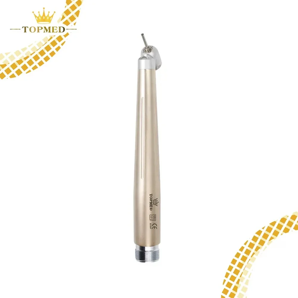 

de ntal Equipment 45 Degree LED E-generator Turbine High Speed Handpiece Double Fan 1 Way Spray Without Air Flow from Head