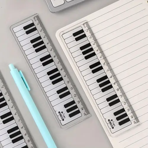 Regla de Piano de 5,91 pulgadas para estudiantes de escuela, regla de Piano para notas musicales, papelería Kawaii para volver a la escuela, 1 ud.