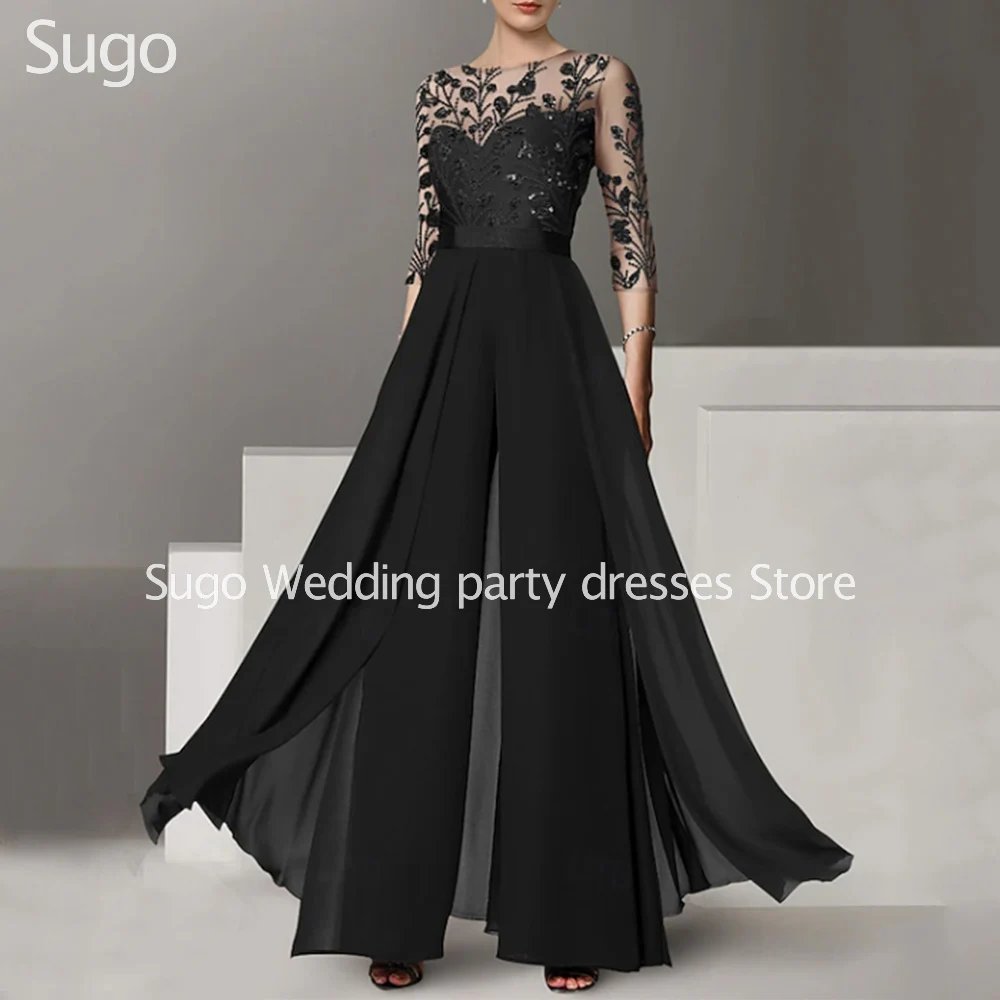Customized New In Sparkle Pantsuits Mother of the Bride Dresses Chiffon Floor-Length Evening Gala Wedding Guest Groom Dress 2026
