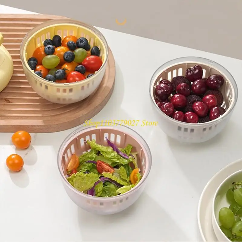 

C4DF Salad Spinner Lettuce Dryer Large Vegetable Dryer Dehydrator Kitchen Greens Drainer Strainer Tool Fruit Washer Enduring