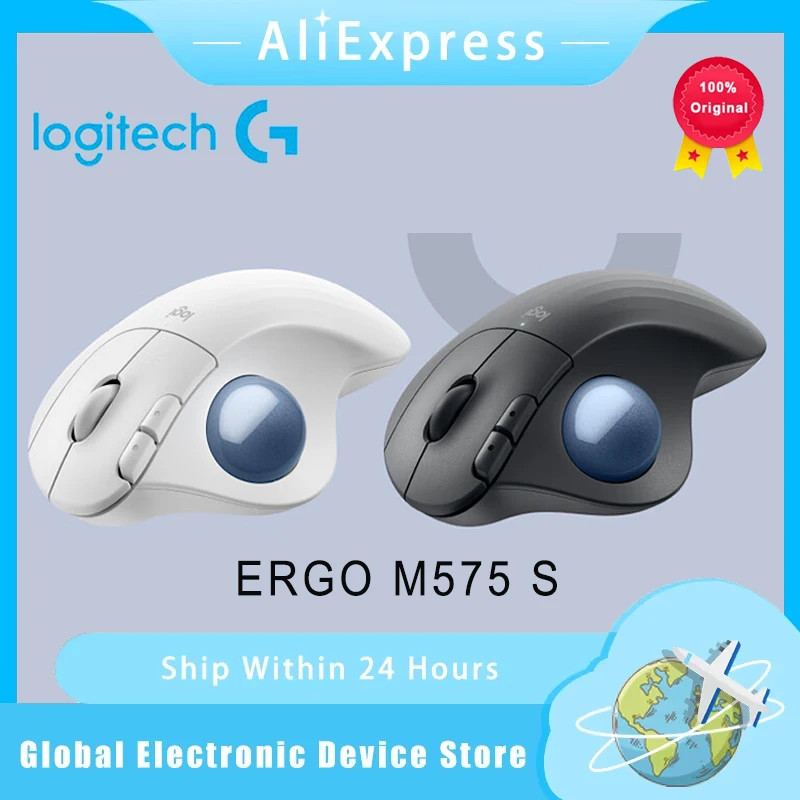 

Logitech Ergo M575S Professional CAD Drawing Mouse Wireless for Bluetooth Trackball Ergonomic Design for Office Business USB