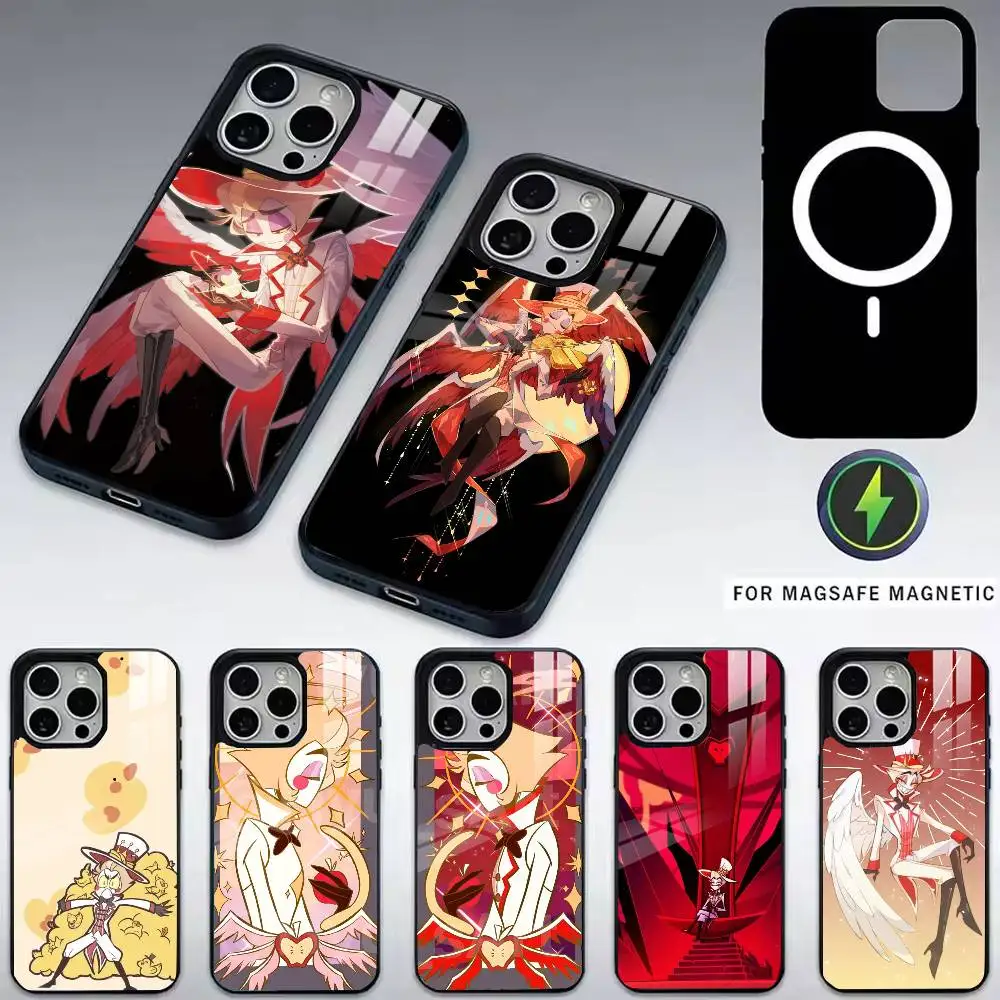 H-Hazbin H-Hotel L-Lucifer   Phone Case For iPhone17,16,15,14,13,12,11 Plus,Pro Magnetic For Magsafe Wireless Charging