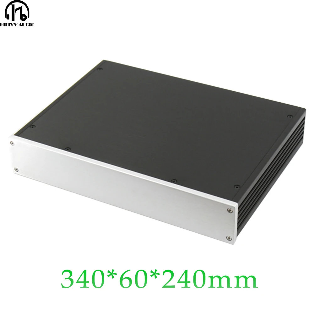 Aluminum Chassis Shell Audio Amplifier DAC stage pre amplifier Case 340*62*248mm