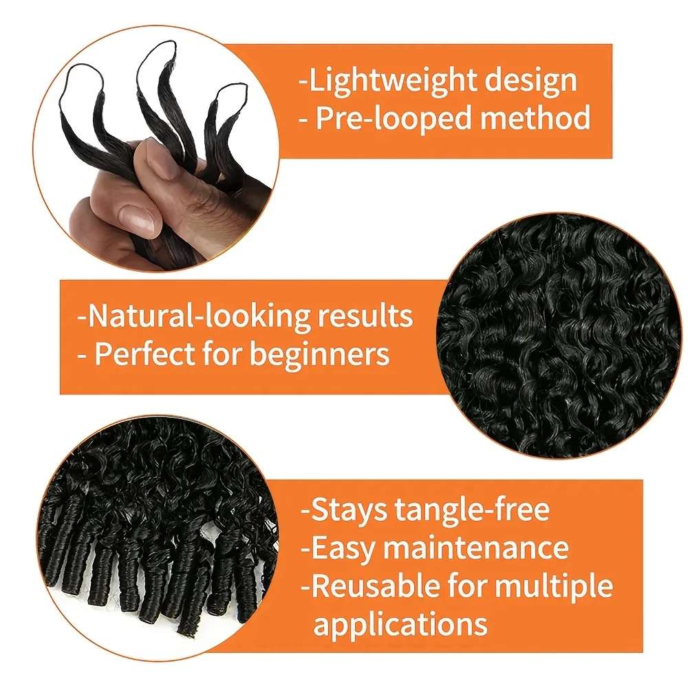 Burmese Curly Crochet Human Hair Extensions Knotless Pre Separated Feather Crochet Human Hair Reusable 240g Enough Full Head image 5