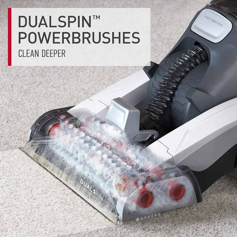 Dual Spin Pet Plus Carpet Cleaner Machine with Storage Mat, Upright Shampooer, Carpet Deodorizer and Pet Stain Remover