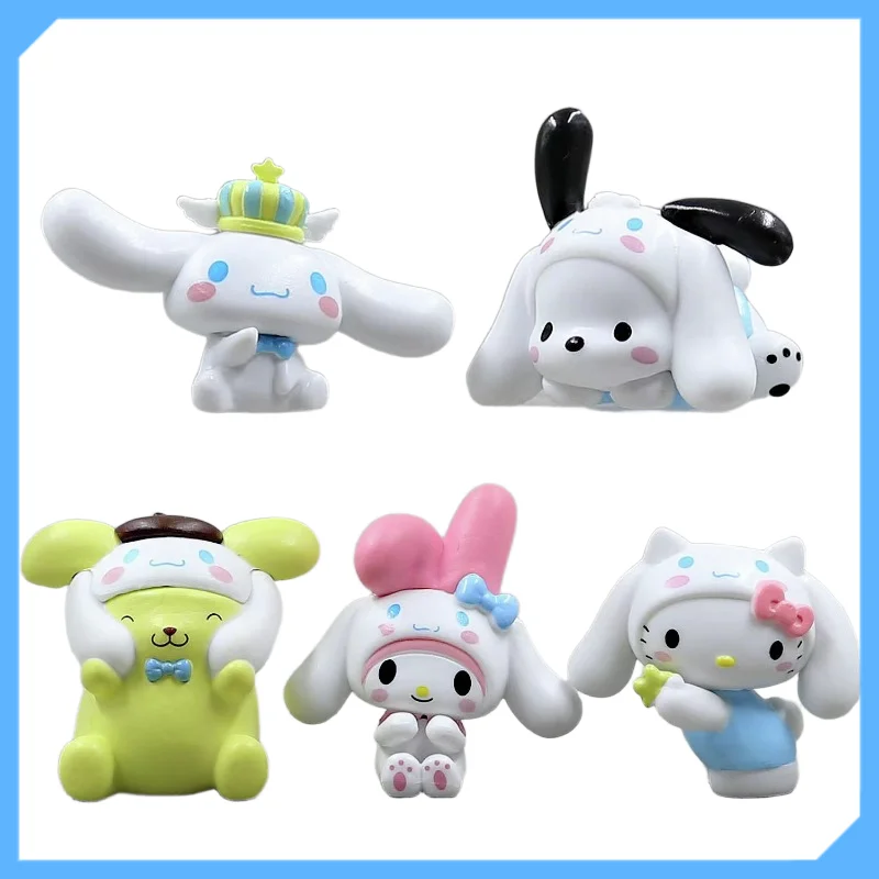 Vijf stijlen grote oor hond rollenspel pachat hond melodie pop scène decoratie beeldjes verzamelartikelen