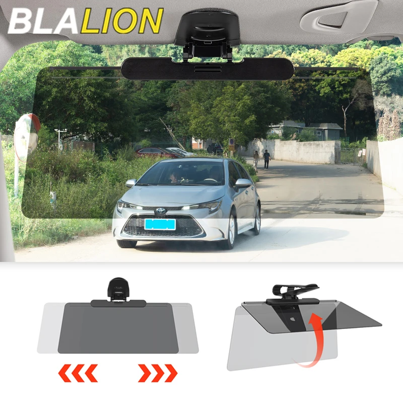 BLALION Pare-soleil de voiture universel rotatif réglable anti-éblouissement anti-UV plaque de pare-soleil polarisée Vision claire pièces anti-éblouissantes
