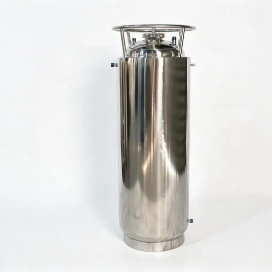 40lbs Liquid Nitrogen Solvent Tank Stainless Steel Pressure Vessel 150psi Max Working Pressure for Cryogenic Storage