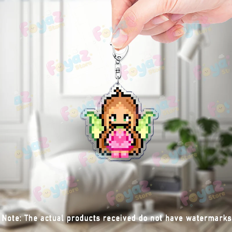 الكرتون بكسل الجنية سلاسل المفاتيح ل اكسسوارات حقيبة سحر ستيلا موسى Tecna السحرية فتاة الجنيات Keyrings مجوهرات أصدقاء الهدايا #3