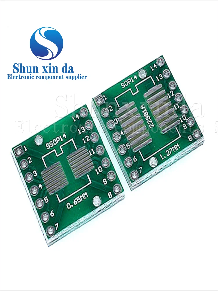 10PCS TSSOP14 SSOP14 SOP14 SOP-14 to DIP14 PCB Transfer Board DIP Pin Board Pitch IC Adapter plate Conversion board