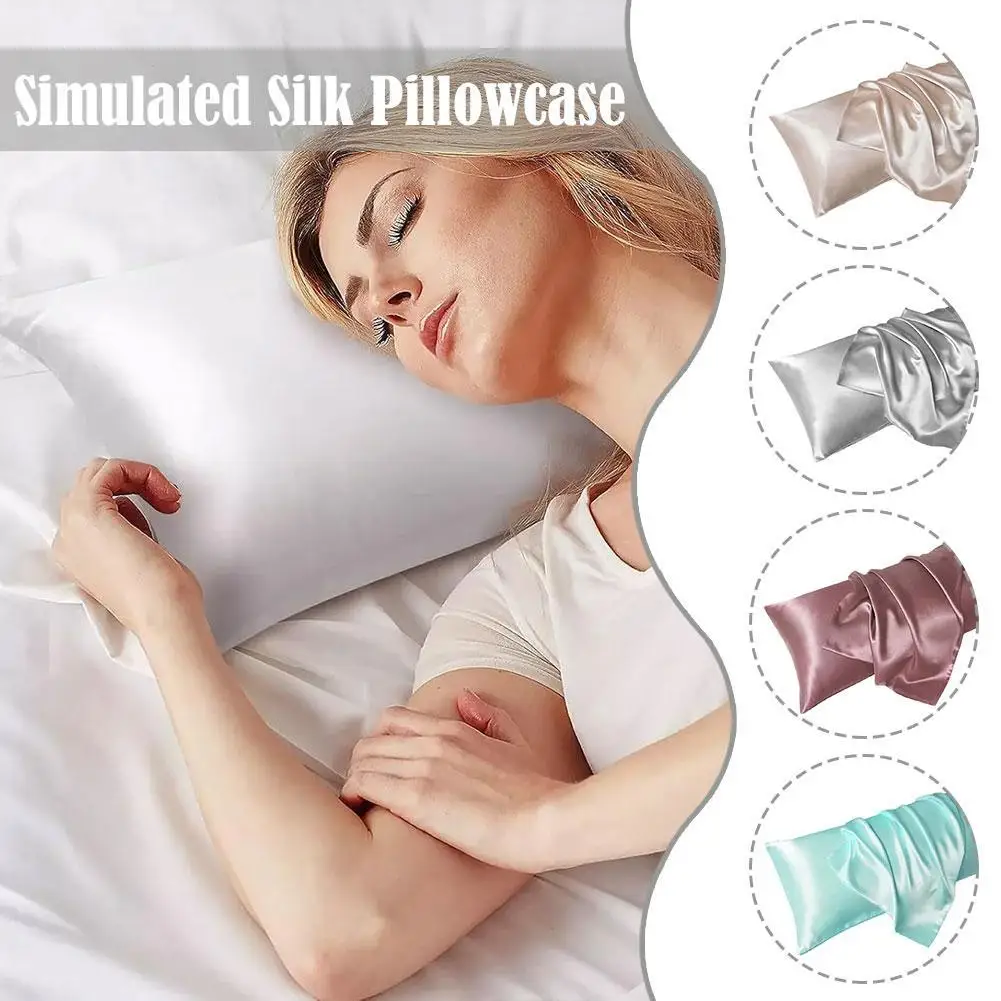 Luxury Satin Pillow Case For Hair Skin Silk Satin Pillowcase 51x66/76cm Pillowcases Set Silky Pillow Cover With Envelope Closure