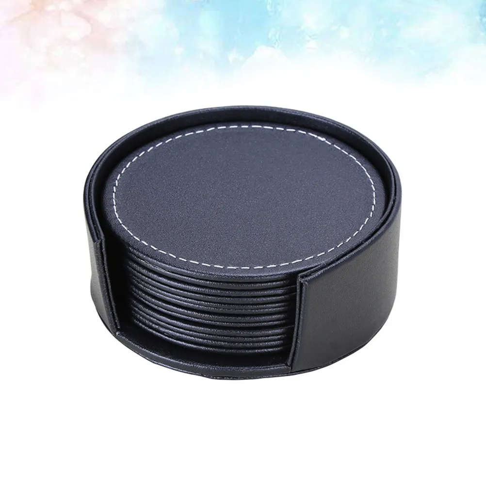 Premium PU Round Table Mat Heat Resistant Waterproof Placemat for Dining Table Decorative Scratch Proof Simple Fashion Home