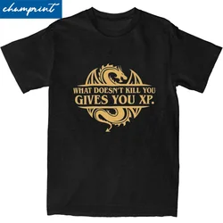 What Doesn't Kill You Gives You T-Shirt Unisex Cotton Tops Print Dungeon Dragon Round Neck Short Sleeve