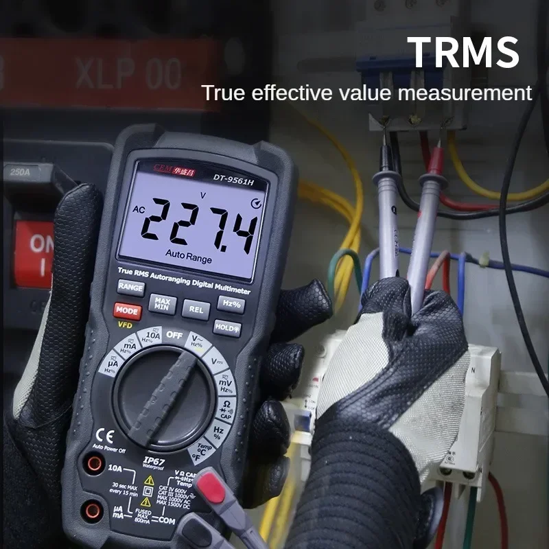 DT-9561H True RMS High Precision Intelligent Detection Photovoltaic Digital Multimeter Intelligent Detection Electrical Meter