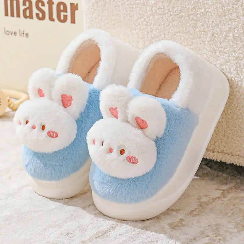 

Postpartum Women's Plush Closed Back Cotton Slippers Cute Cartoon Princess Style Winter Warm Indoor Outdoor Use