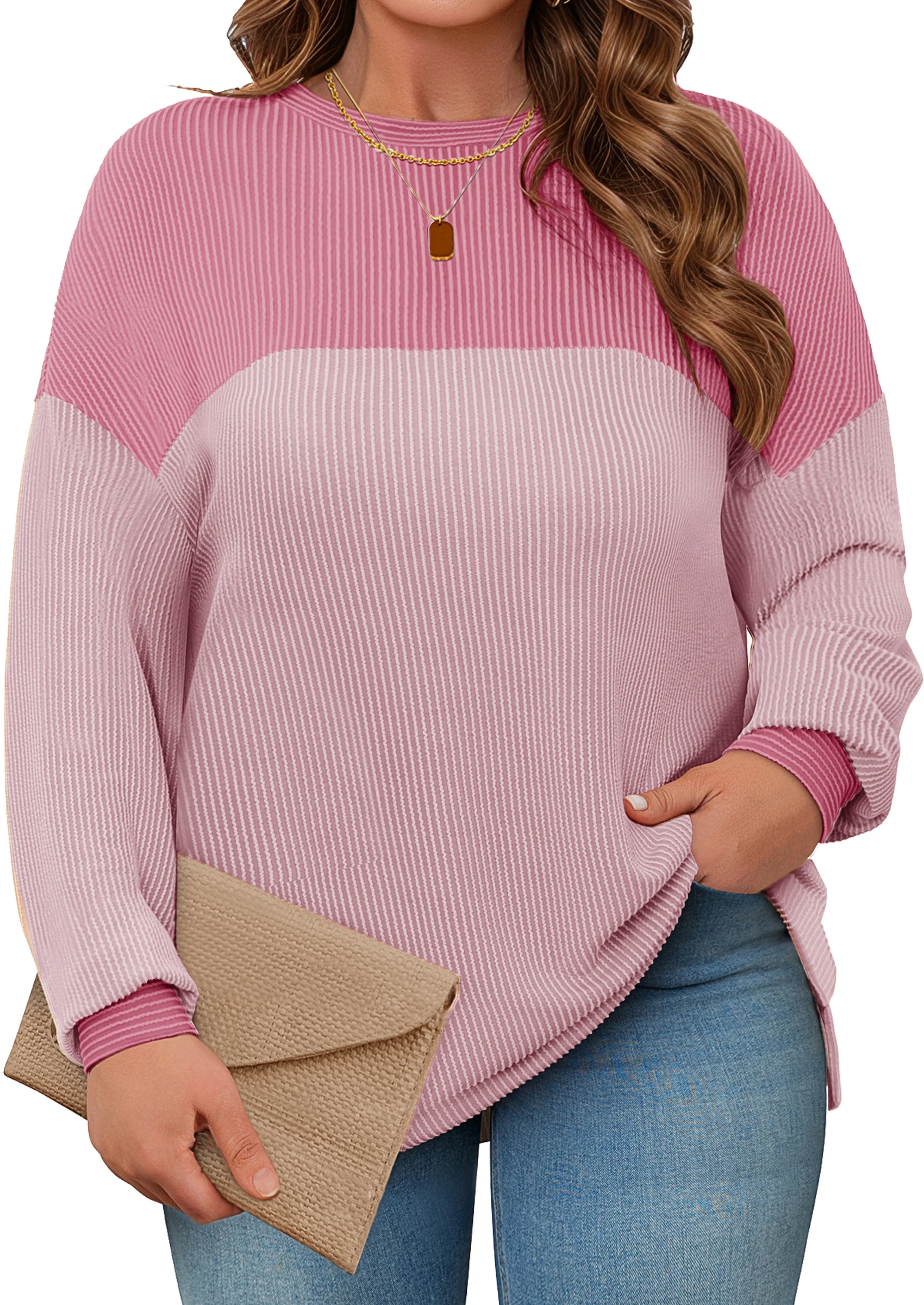 

Knitted Casual Long Sleeve T shirt Colorblack Round Neck Autumn Winter Tee Tops Plus Size Vintage High Street Blouse Tops 2025