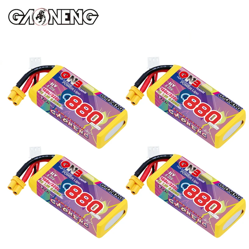 GNB 2S 7.6V 880mAh 160C/320C Oplaadbare LiPo Batterij Met XT30 Plug Voor FPV Drone quadcopter Vliegtuig Helikopter RC Onderdelen