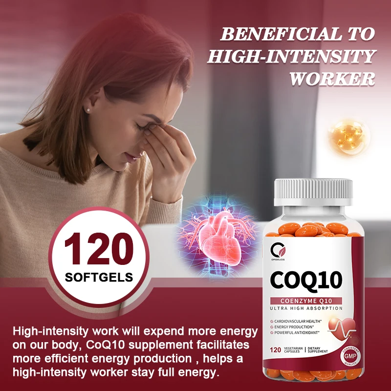 High Absorption Ubiquinol COQ10 Dietary Supplement for Heart Health Support Cellular Energy Production