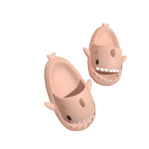 Shark slides for men and women, couple with beach slippers, beautiful children's slippers, non -slip, internal and external sandals, summer 10 Main Tubarão Slipper Sales - №10