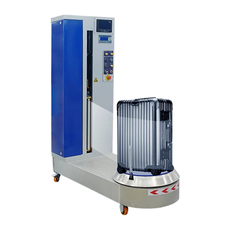 Industrial Automatic Reel Stretch Wrapper Shrink Film Applicator for Boxes Pallets Luggage Stable Rotation High Efficiency