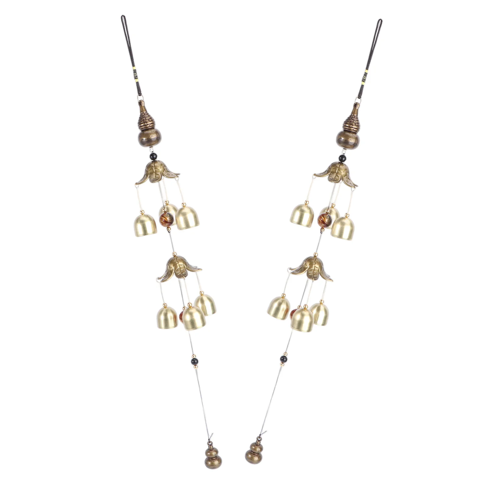 

2Pcs Metal Wind Bell Small Lucky Feng Shui Wind Chimes Garden Patio Hanging Decor for Home Outdoor Blessing Present for Mother