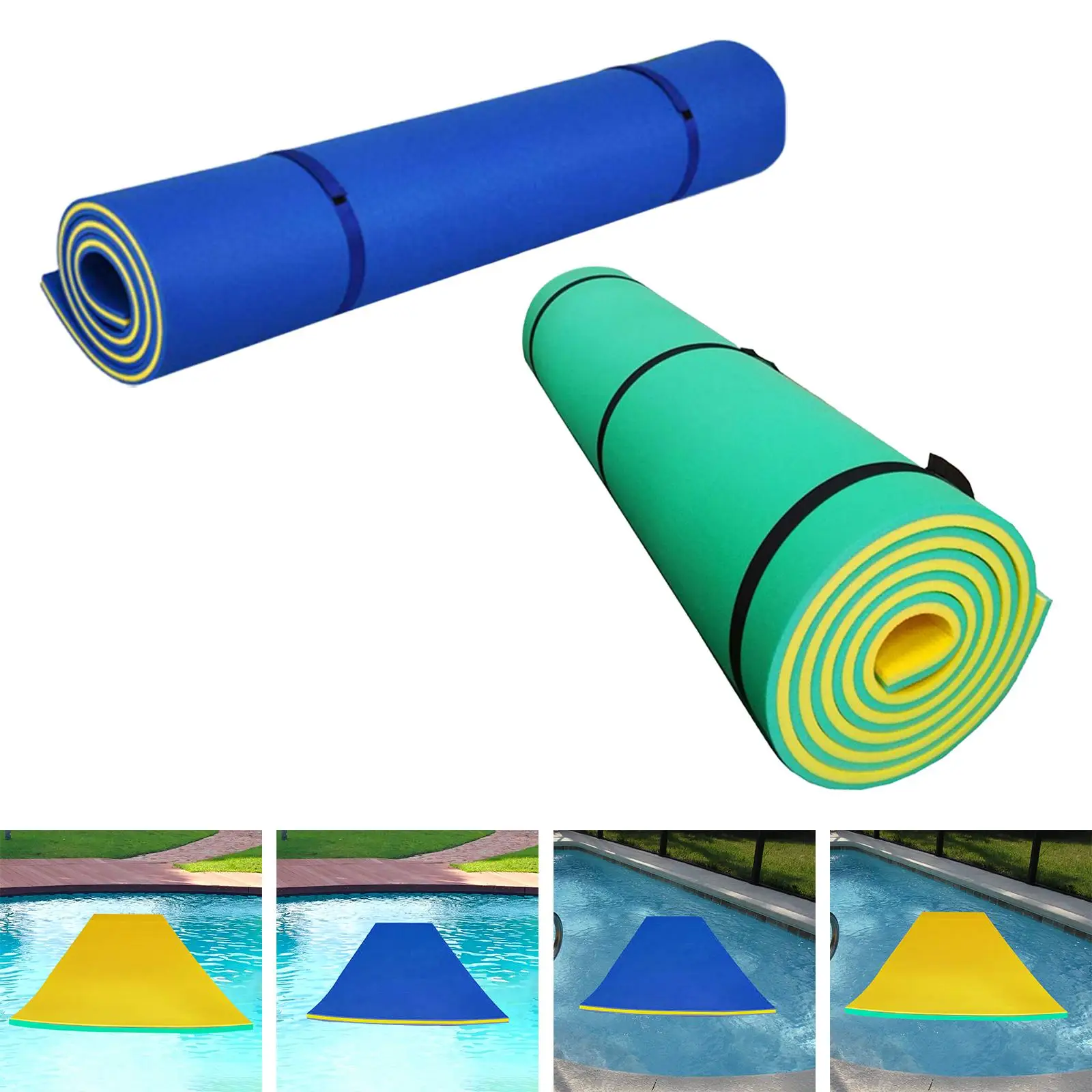 Floating Bed XPE Cotton Water Lounge Mat Foldable Pool Mattress for Lake Sea Outdoor Swimming Fun