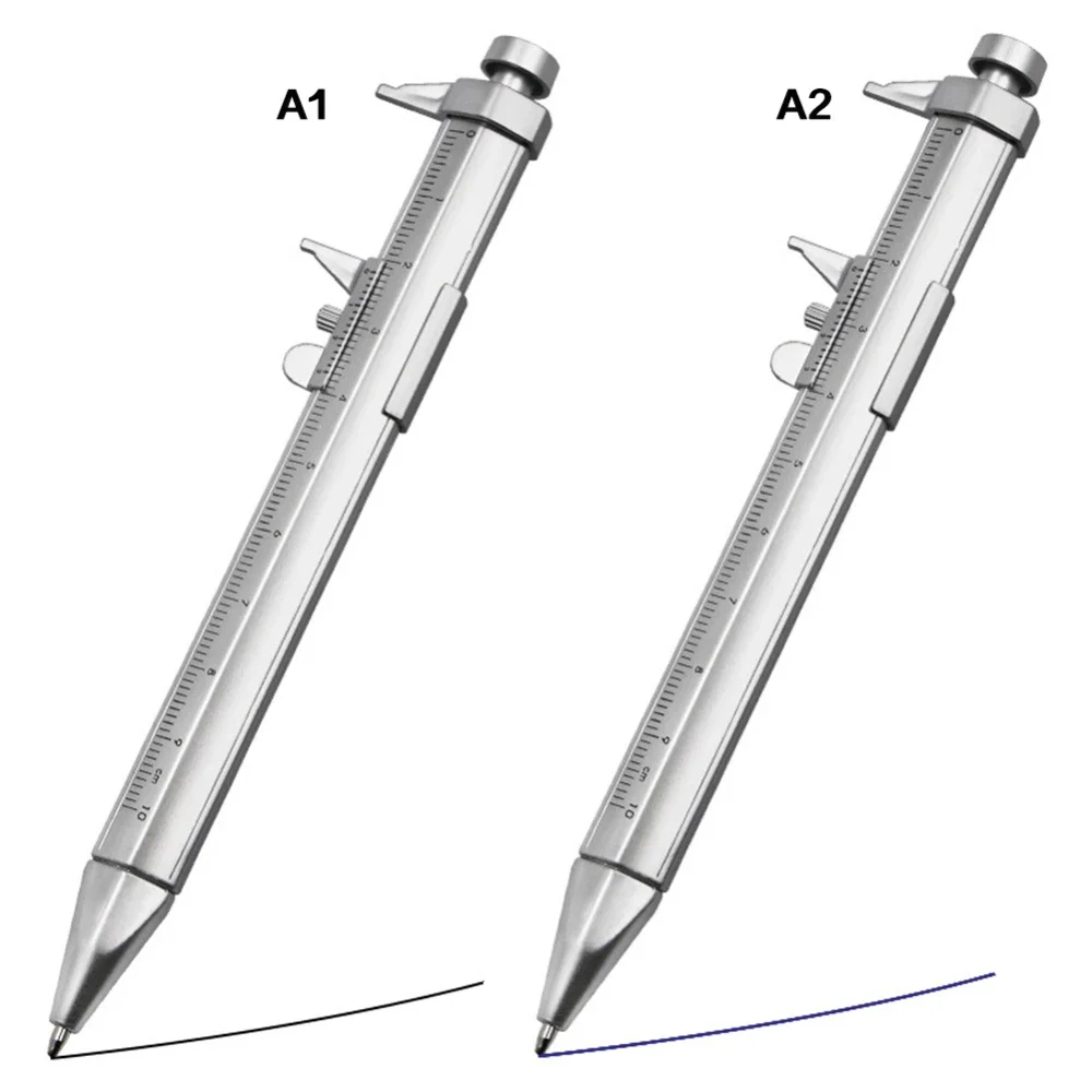 Multi-function Gel Ink Pen Vernier Caliper Plastic Shock-Proof Durable Tool Stationery Ball-Point Ball-Point 0.5mm