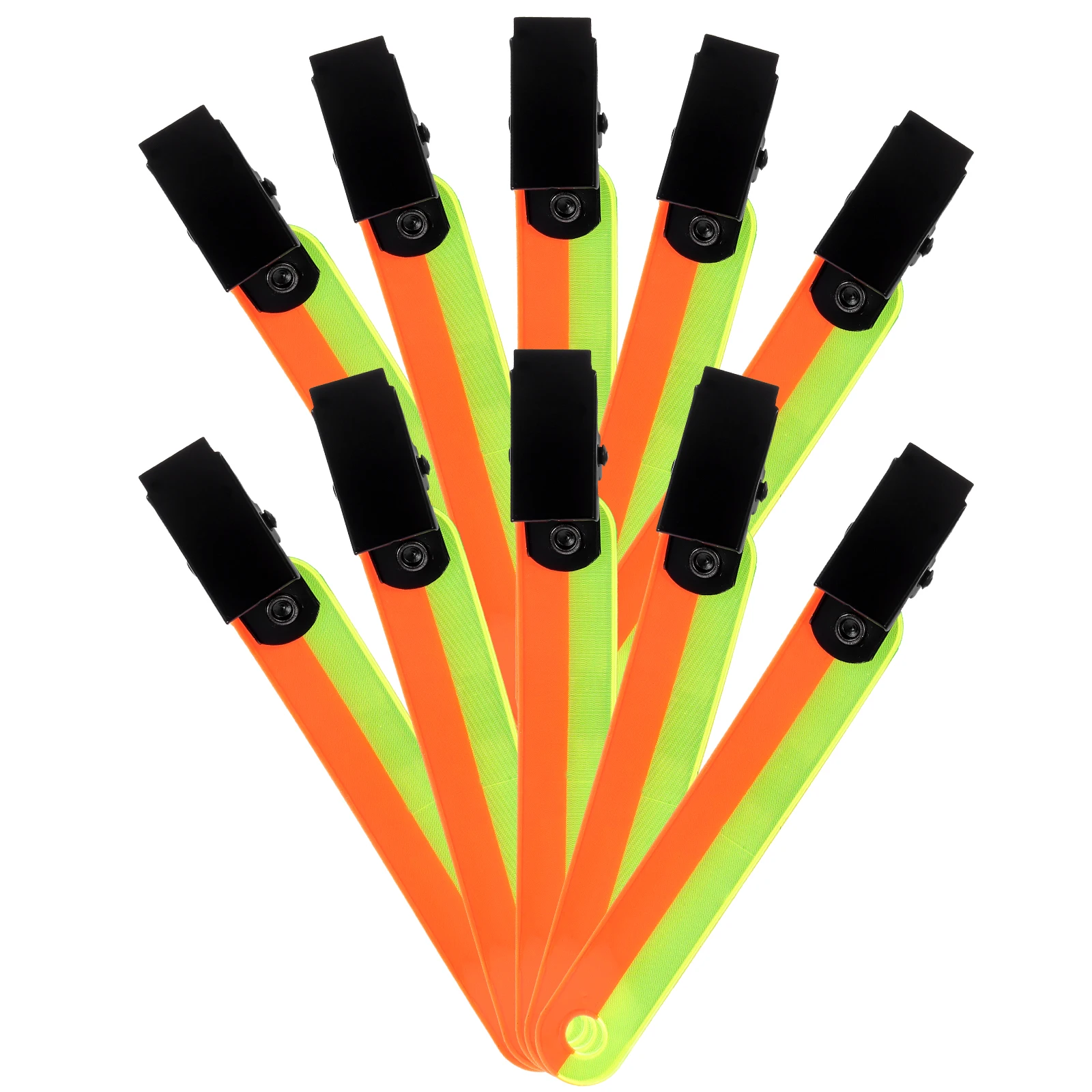 

12 Pcs Camping Accessories Fluorescent Ribbon Clip High Visibility Trail Markers Trailer Safety Reflective Strips Tacks Travel
