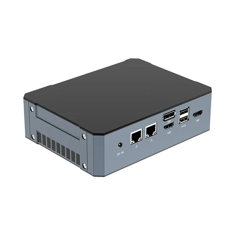 BEBEPC MINI PC 2*HDMI2.0 1*DP1.4 2*DDR5 SODIMM 2*Intel i225/i226 Intel Core i5-1340P 1.9 GHz M.2 NVME 2280 SSD Fanless pc