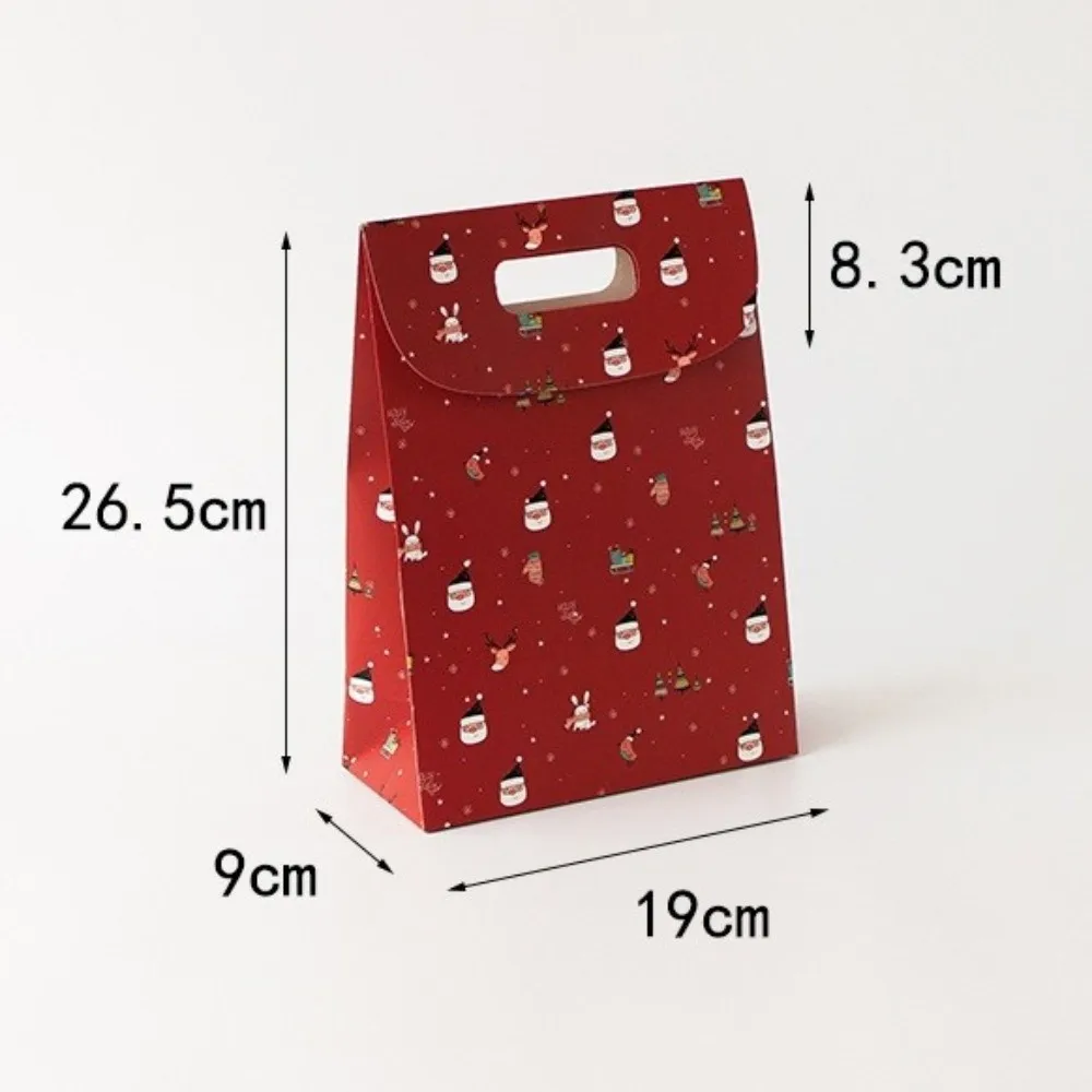 3Pcs Portable S/M/L Xmas Gift Box Flip Cover Paper Wrapping Paper Bag Candy Pack Bag Party