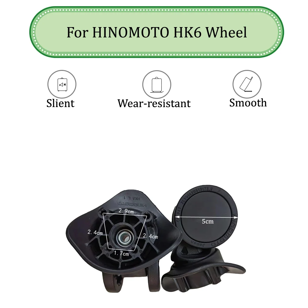 For HINOMOTO HK6 Universal Wheel Replacement Suitcase Silent Smooth Shock Absorbing Durable Convenient Accessories Caster Wheels