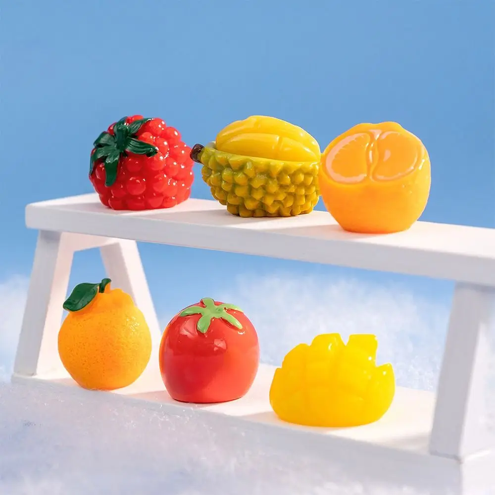 

Cute Simulation Fruit Figurines 3D Handicrafts Fruit Figurines Miniatures DIY Decorations Realistic Fruit Model Window Display