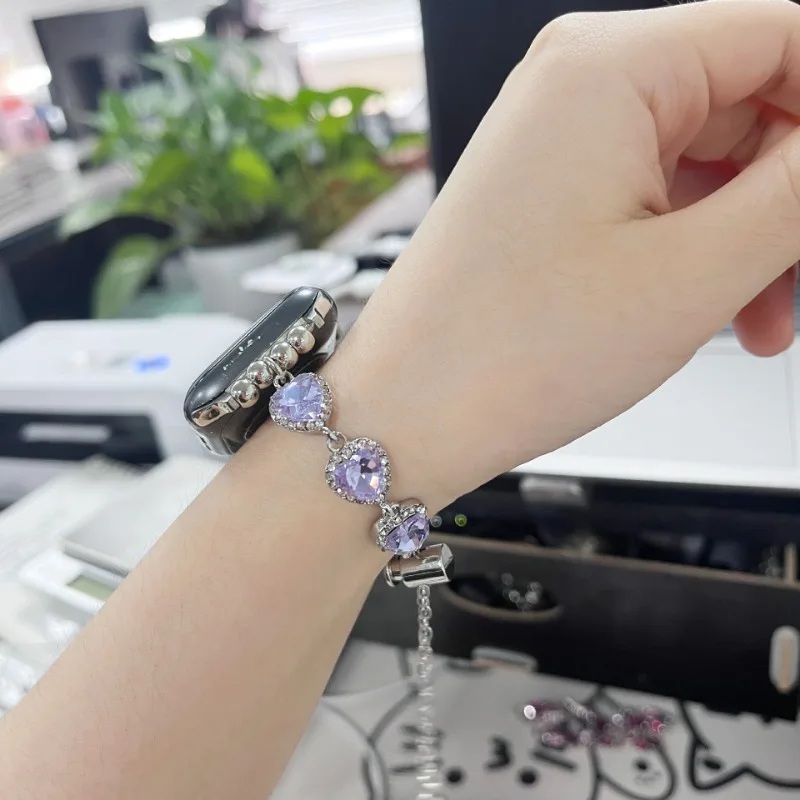 معدن ماسي لحزام الساعة ، سوار نسائي لساعة iultrse ، 49 ، ساعة أبل 41 ، 45 ، 44 ، 40 ، 38 ، 42 ، حزام