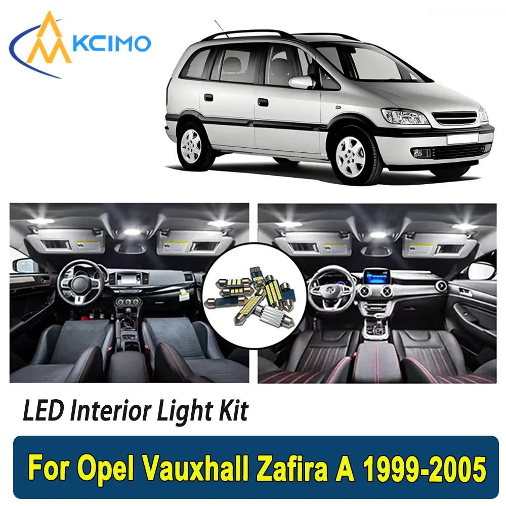

Kcimo LED For Opel Vauxhall Zafira A 1999 2000 2001 2002 2003 2004 2005 Premium Bright LED Interior Dome Map Trunk Light Kit Car