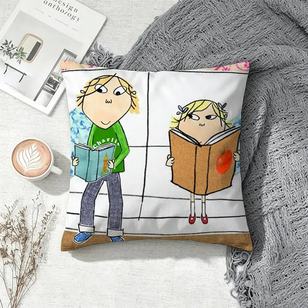 C-Charlie and L-Lola  Square Pillow Case Multi Sizes For Car Home Bedroom Decor Custom Valentine Gifts