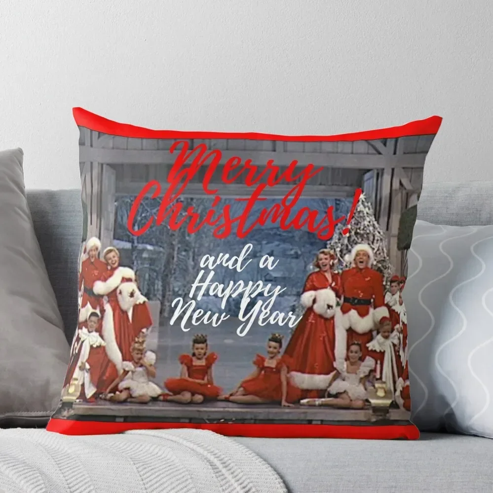 White Christmas, Bing Crosby, Rosemary Clooney, Danny Kaye, card, love, hope, snow Throw Pillow Cusions Cover Pillow