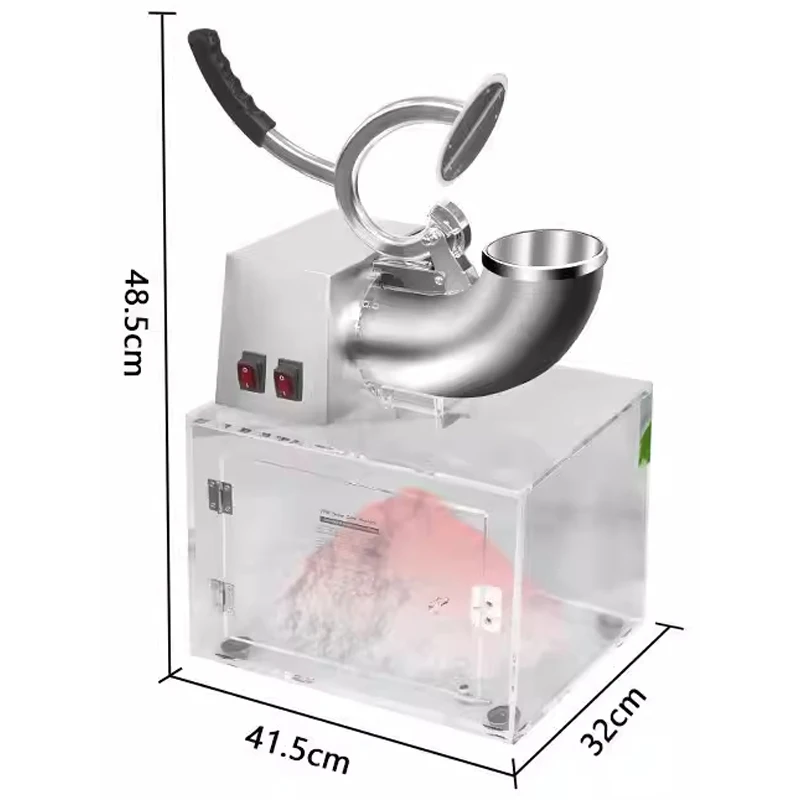 #Commercial Acrylic Drawer Ice Cream Shaver Electric Double Knife High Efficiency Ice Breaker