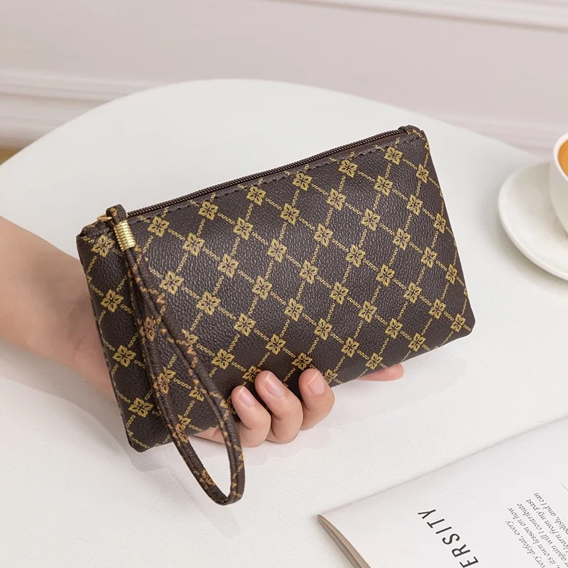 

2025 New Faion Ladies Large Capaci Long Wallet Handheld Bag Single Layer Zipper Mobile Phone Wallet Coin Purse