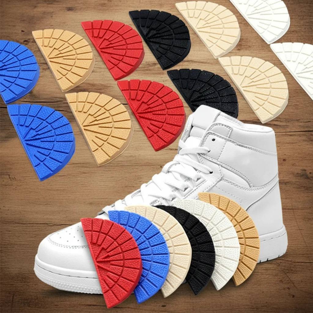 1pair Shoes Patch Outsole Sole Protectors Wear-resistant Anti-Slip Anti-Slip Heel Pads Rubber Shoes Repair Shoe Stickers Shoe