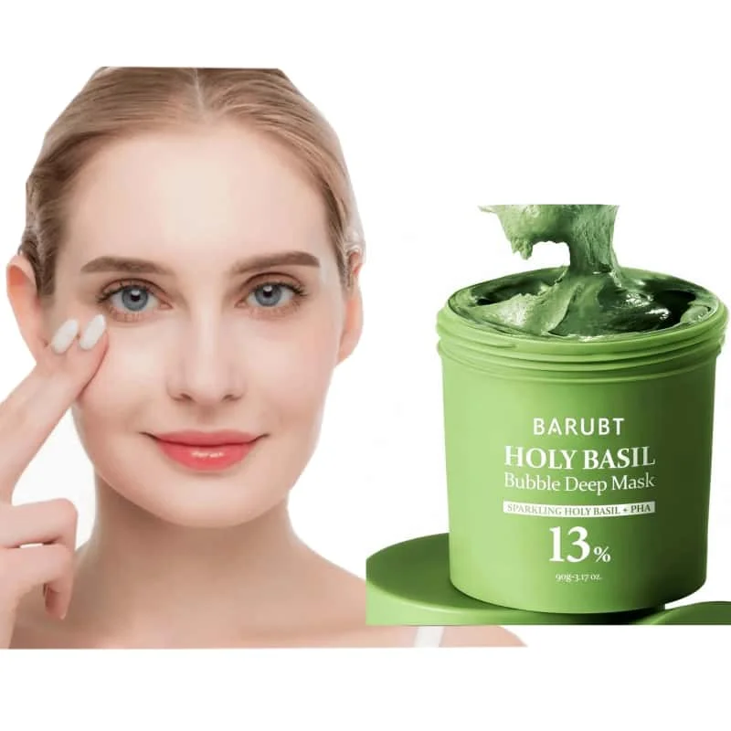 13% PHA Bubble Deep Cleansing Mask | Holy Basil Extract | Pore Exfoliation, Blackhead Removal, Oil Control, Moisturizing