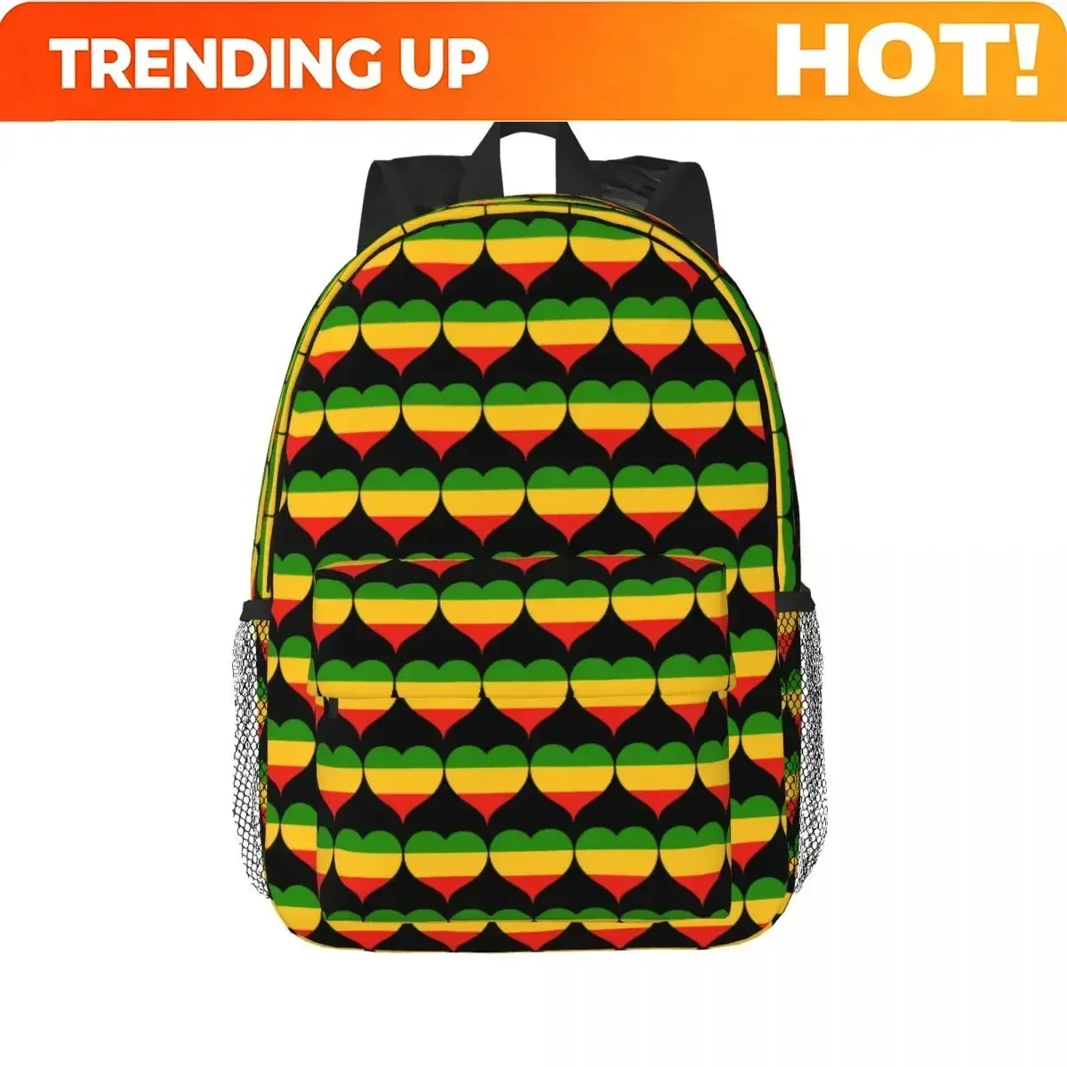 Custom Bag Rastafarian Colours Rasta Flag Backpack Student Boys Girls BookBag Kids School Bag Computer Shoulder Bags For Men Wom