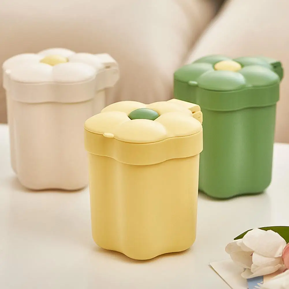 Lovely Mini Desktop Trash Can Mini Wastebasket Pen Holder Waste Can Storage Bucket For Bathroom Office Table Bedroom Vanity